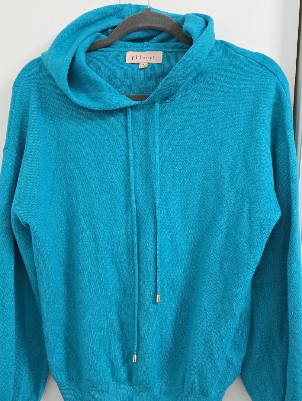 Philosophy Teal Hooded Sweater